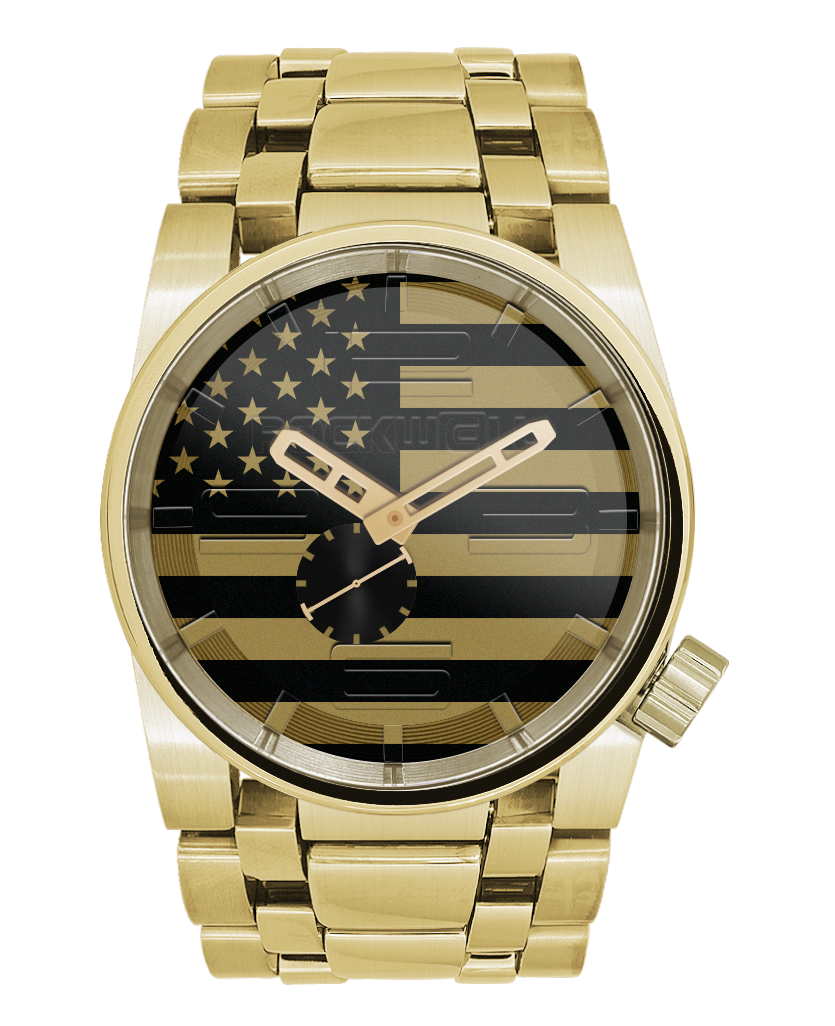 Gold 50mm Recon Edition Men s Luxury Analog Watch by Rockwell Time