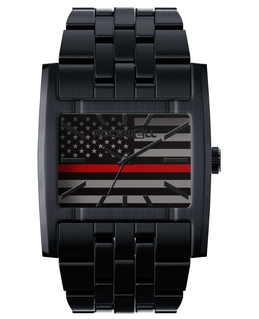 Apostle Thin Red Line Edition Phantom Black Analog Watch by Rockwell Time