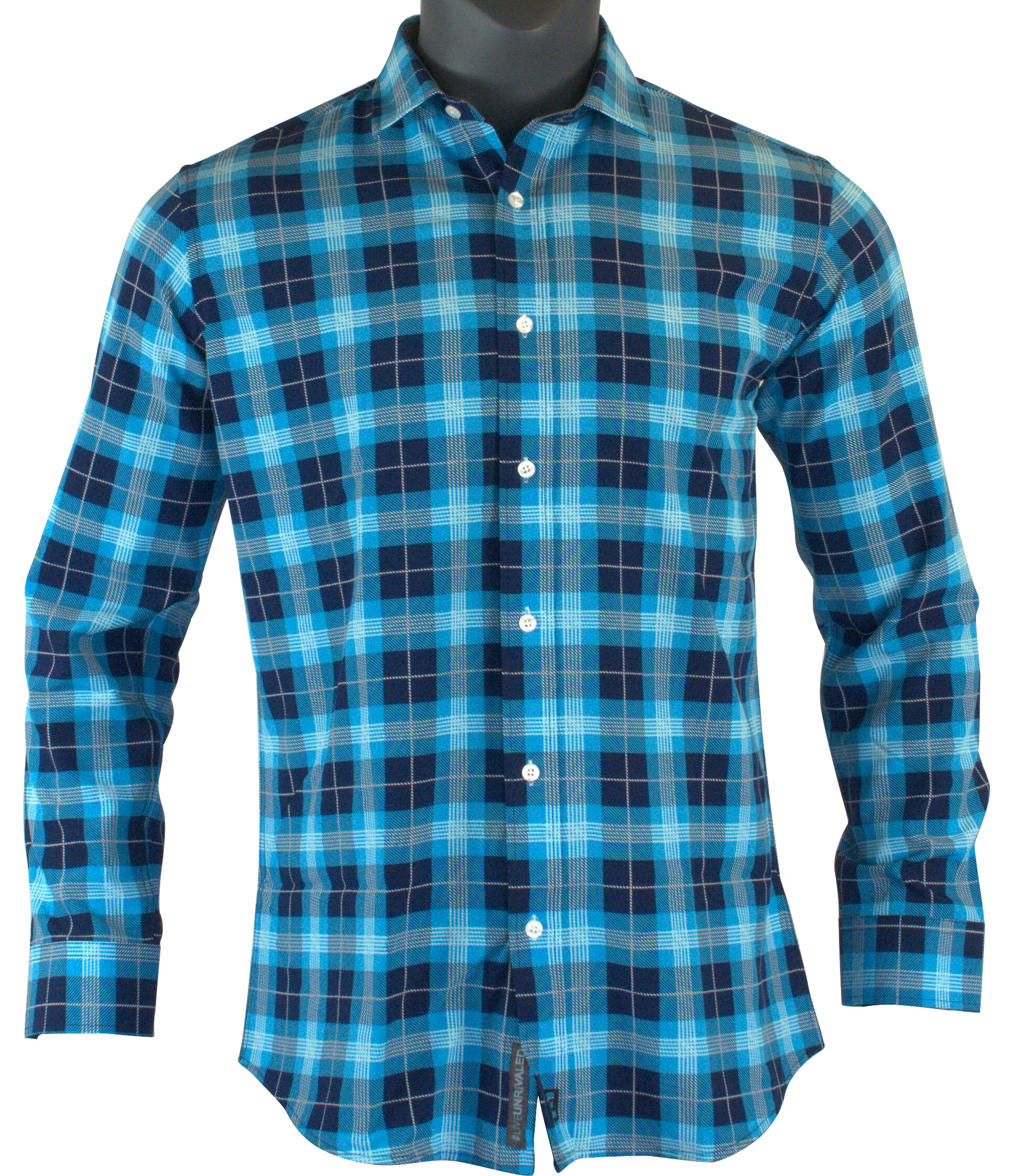 The Titan - Blue Plaid Long Sleeve