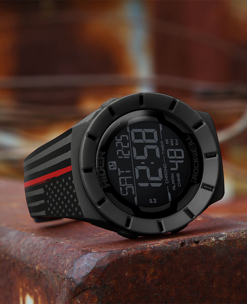 Coliseum Fit™ Assault - Thin Red Line Edition (Phantom Black) Watch