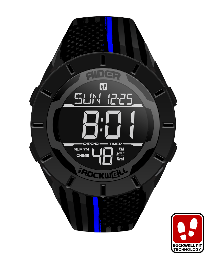 Coliseum Fit Assault Thin Blue Line Edition Men s Digital Watch