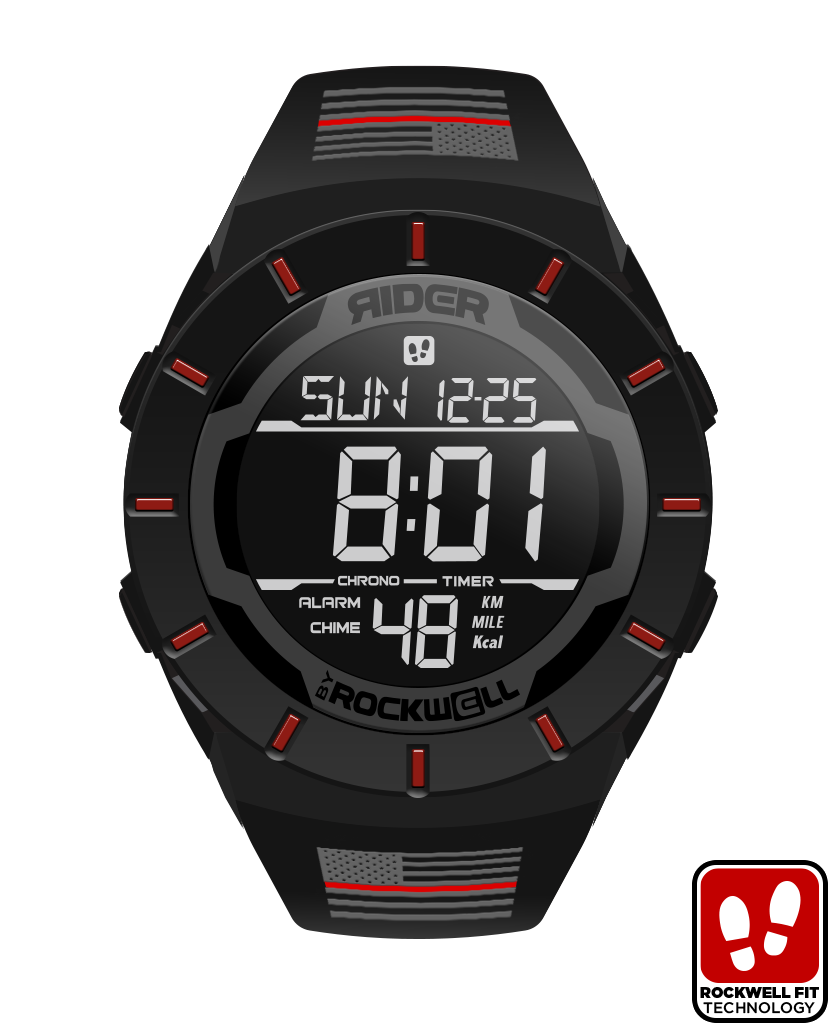 Coliseum Fit™ Firefighter - Freedom Edition (Black/Red) Watch Coliseum Fit™ Thin Red Line - Freedom Edition (Black/Red)
