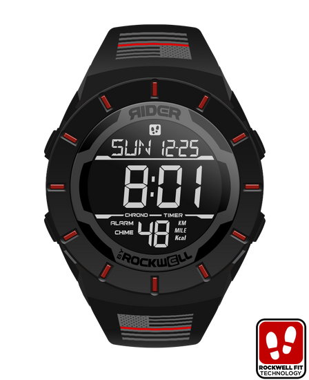 Coliseum Fit™ Firefighter - Freedom Edition (Black/Red) Watch Coliseum Fit™ Firefighter - Freedom Edition (Black/Red) Watch