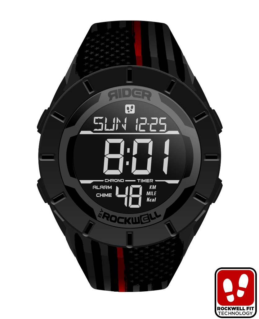 Coliseum Fit™ Assault - Thin Red Line Edition (Phantom Black) Watch