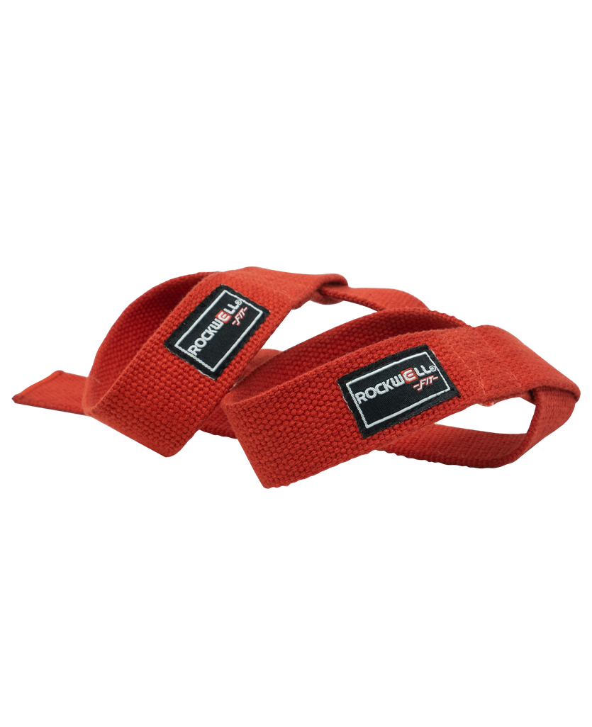 Red Rockwell Fit™ Lifting Straps by Rockwell Time