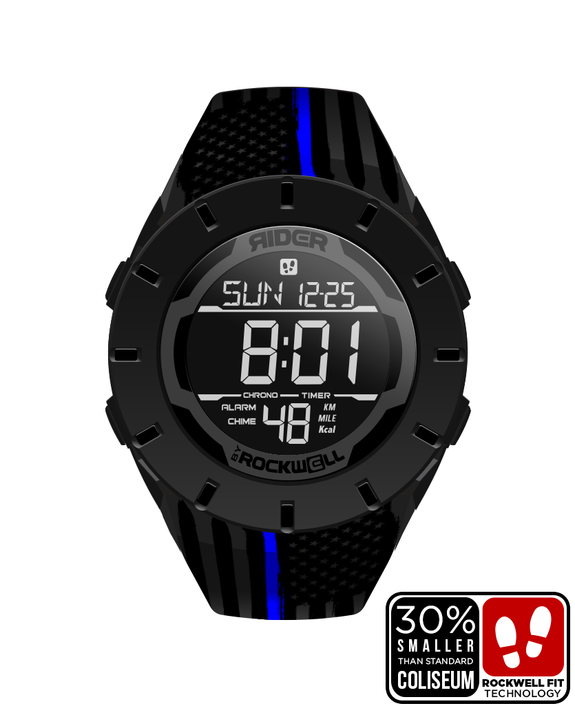 Coliseum Fit™ Forum - Police Assault Edition (Phantom Black) Watch phantom black coliseum forum digital watch with thin blue line american flag assault bands
