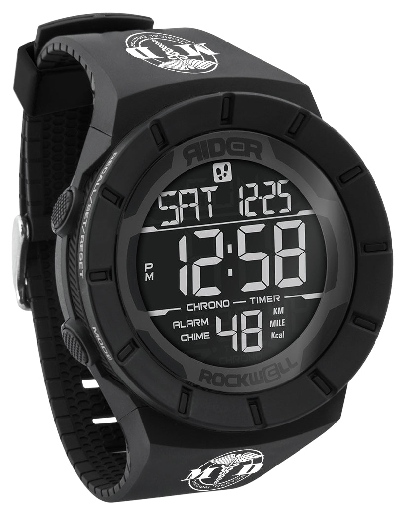 Coliseum Fit™ Medical Doctor Edition (Phantom Black) Watch Coliseum Fit Phantom with MD logo