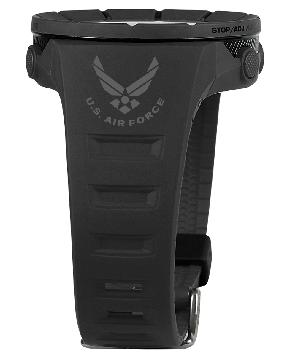 phantom black coliseum digital watch with United States Air Force bands
