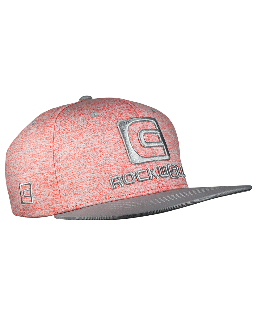 pink/gray rockwell snapback hat 