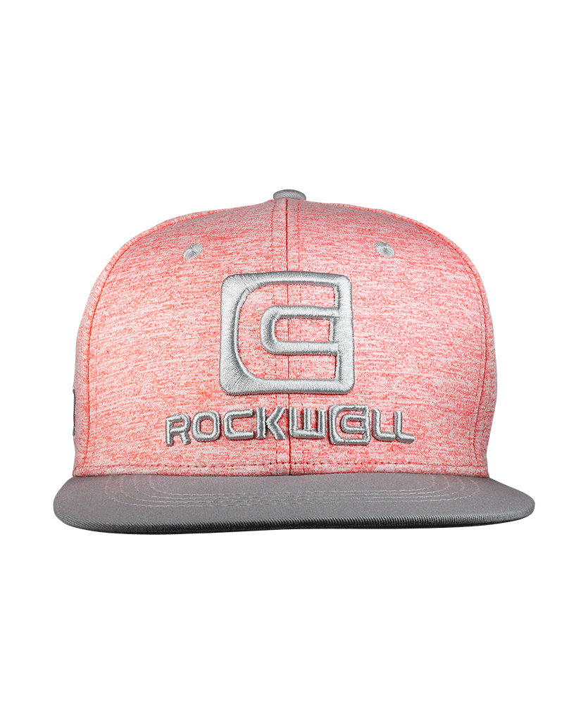 pink/gray rockwell snapback hat  