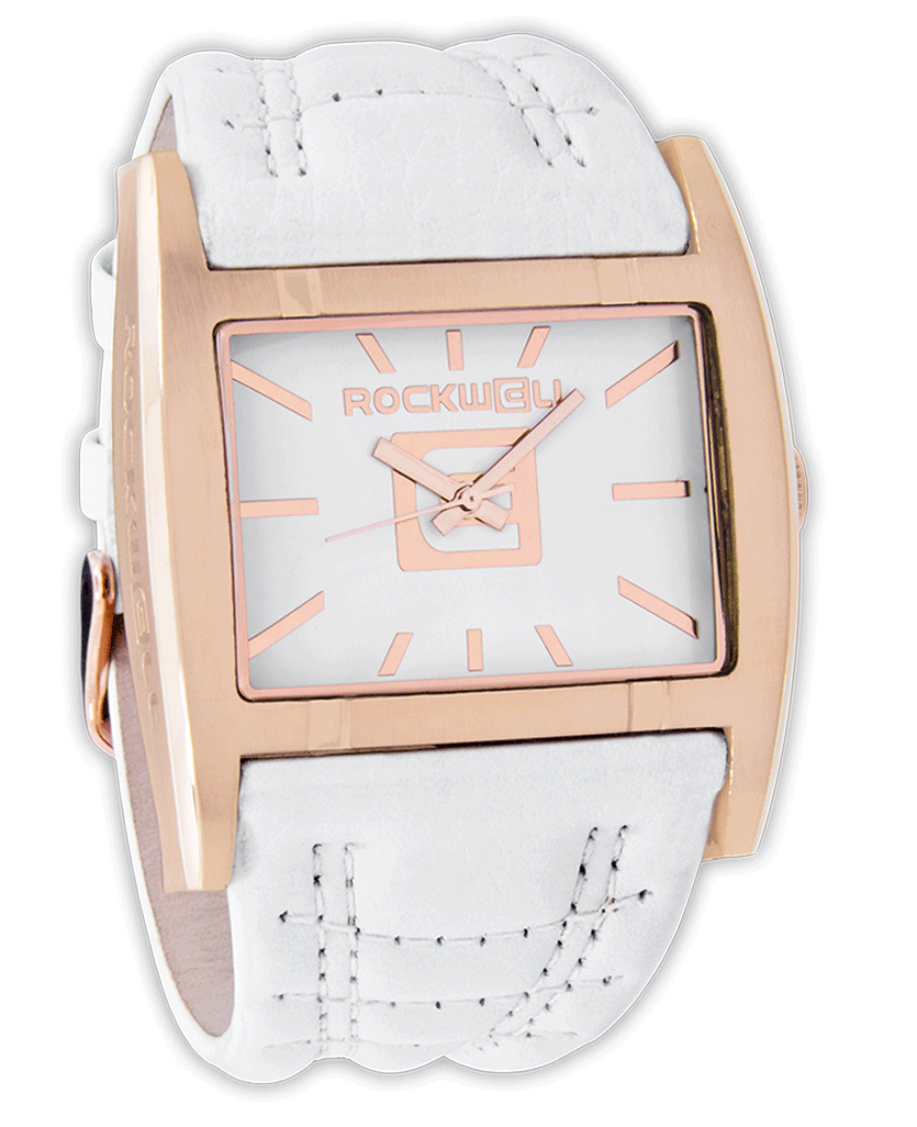 Apostle (Rose Gold/White) Watch Rose Gold Apostle with White Dial and White Leather Band
