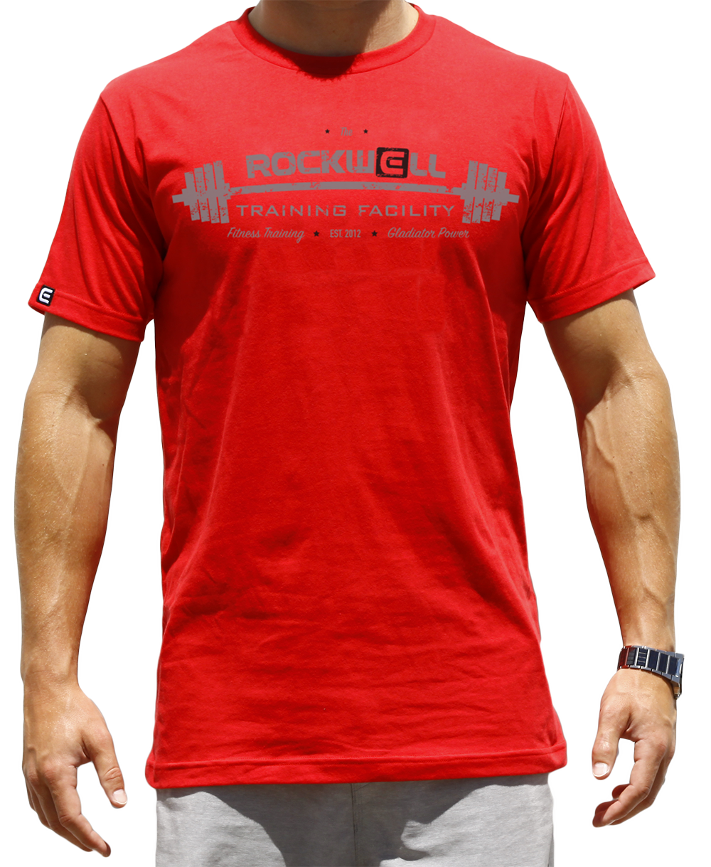 man wearing a Men's RTF T-Shirt red