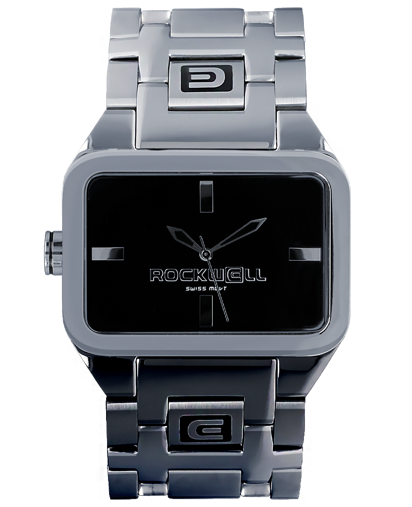 Duel Time (Silver/Black) Watch silver black duel time analog watch