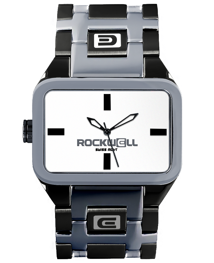 Duel Time (Silver/White/Black) Watch silver and black duel time analog watch with white dial