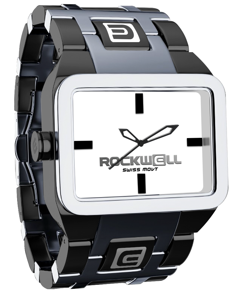 Duel Time (Silver/White/Black) Watch silver and black duel time analog watch with white dial