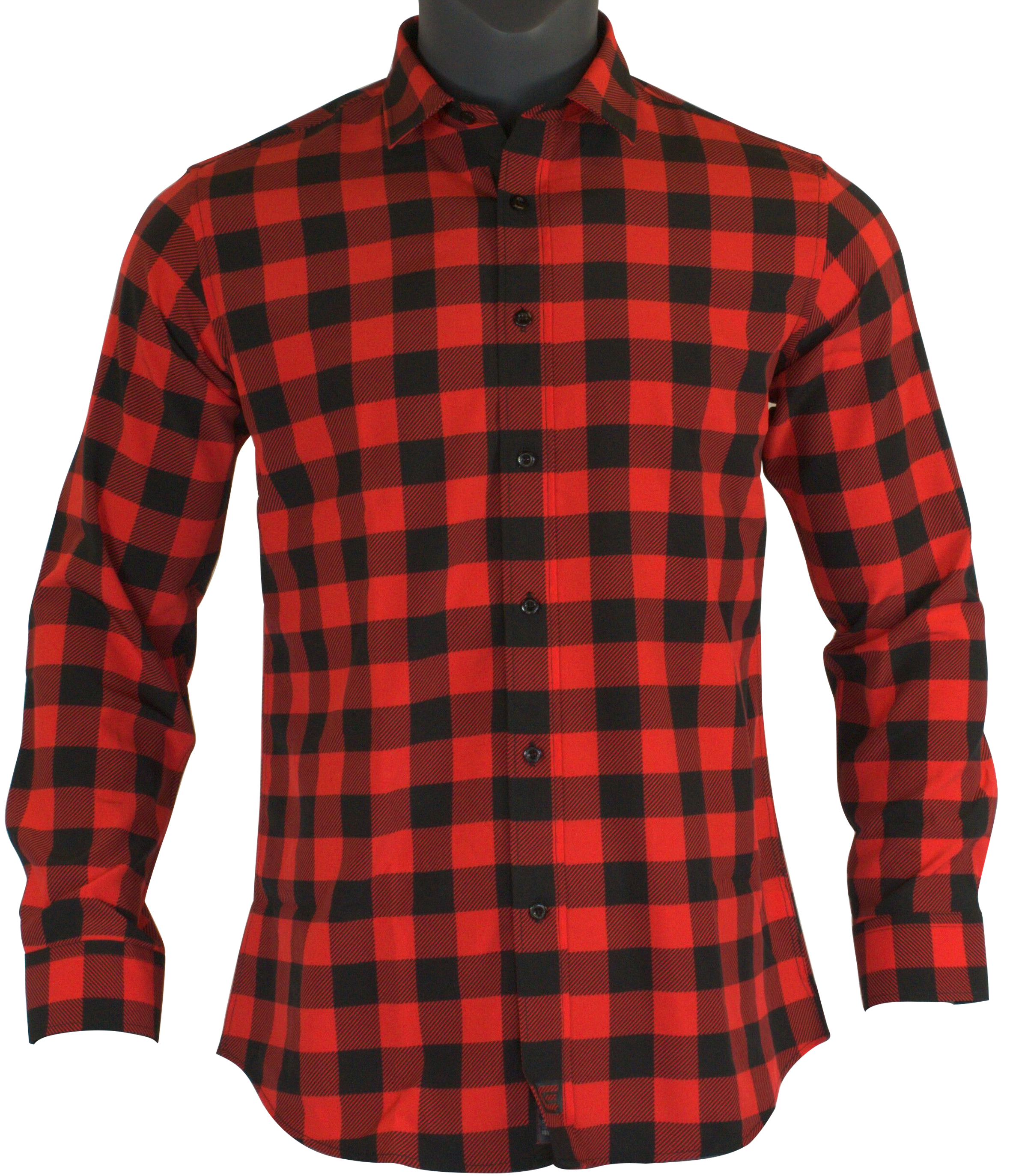 The Titan - Black/Red Plaid Long Sleeve