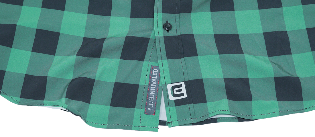 The Titan - Black/Green Plaid Long Sleeve