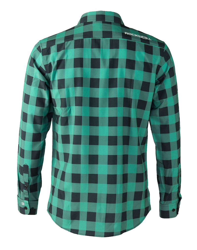 The Titan - Black/Green Plaid Long Sleeve