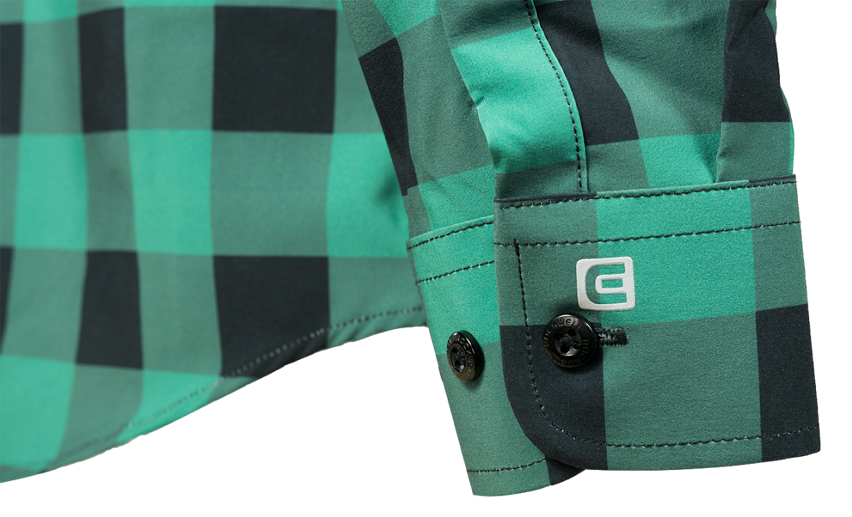 The Titan - Black/Green Plaid Long Sleeve