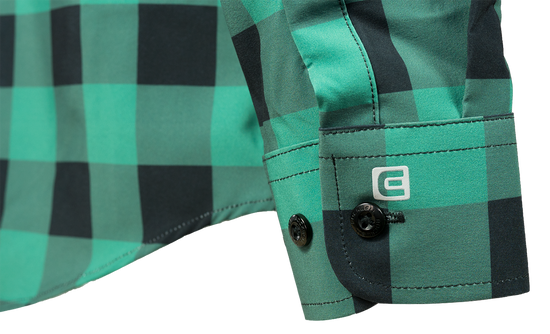 The Titan - Black/Green Plaid Long Sleeve