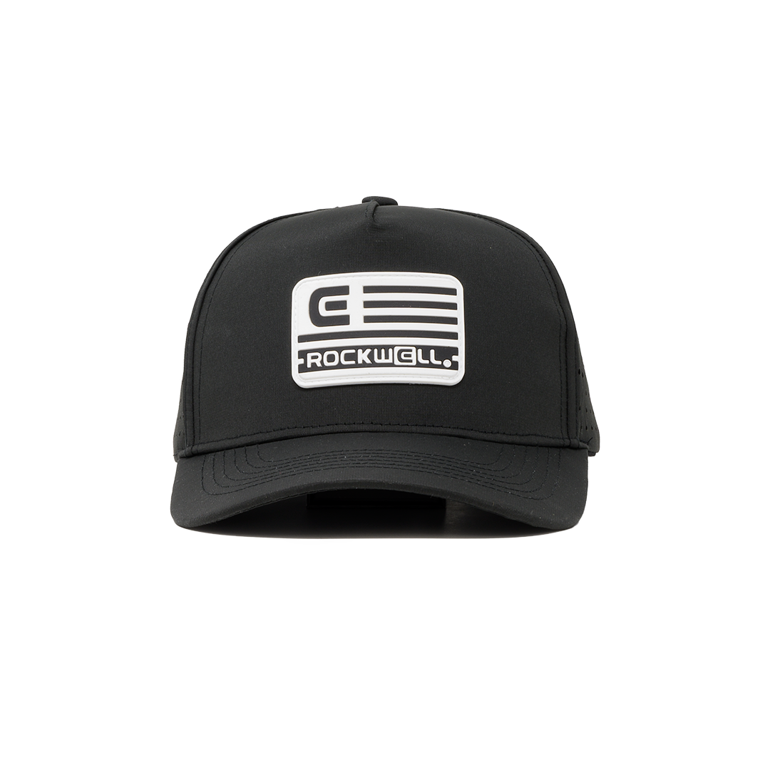 Rockwell 5-Panel Curve Brimmed White Flag Hat