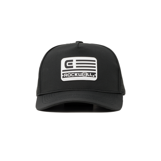 Rockwell 5-Panel Curve Brimmed White Flag Hat