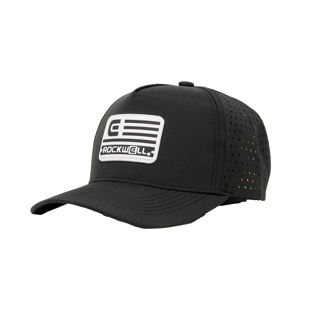 Rockwell 5-Panel Curve Brimmed White Flag Hat