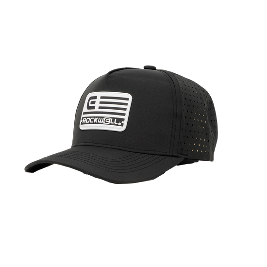 Rockwell 5-Panel Curve Brimmed White Flag Hat