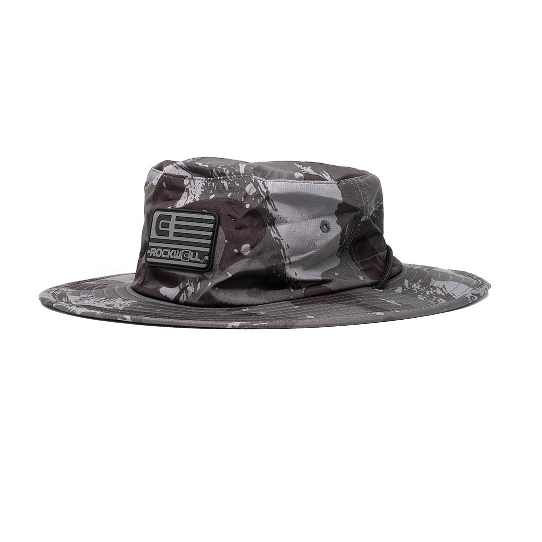 Rockwell Board Brimmed Black Flag Hat