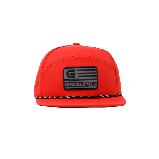 Rockwell 7 Panel Roped Black Flag Hat