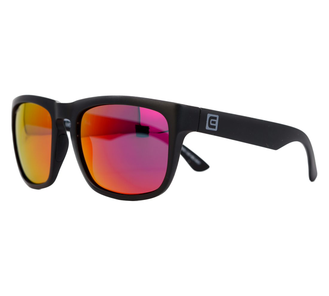 Monaco Black Frame Red Lens Side Tilt Angle