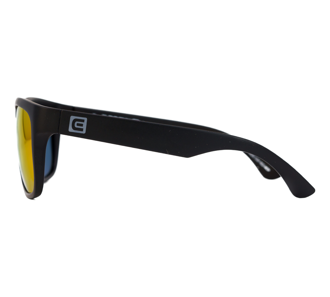 Monaco Black Frame Red Lens Side Angle