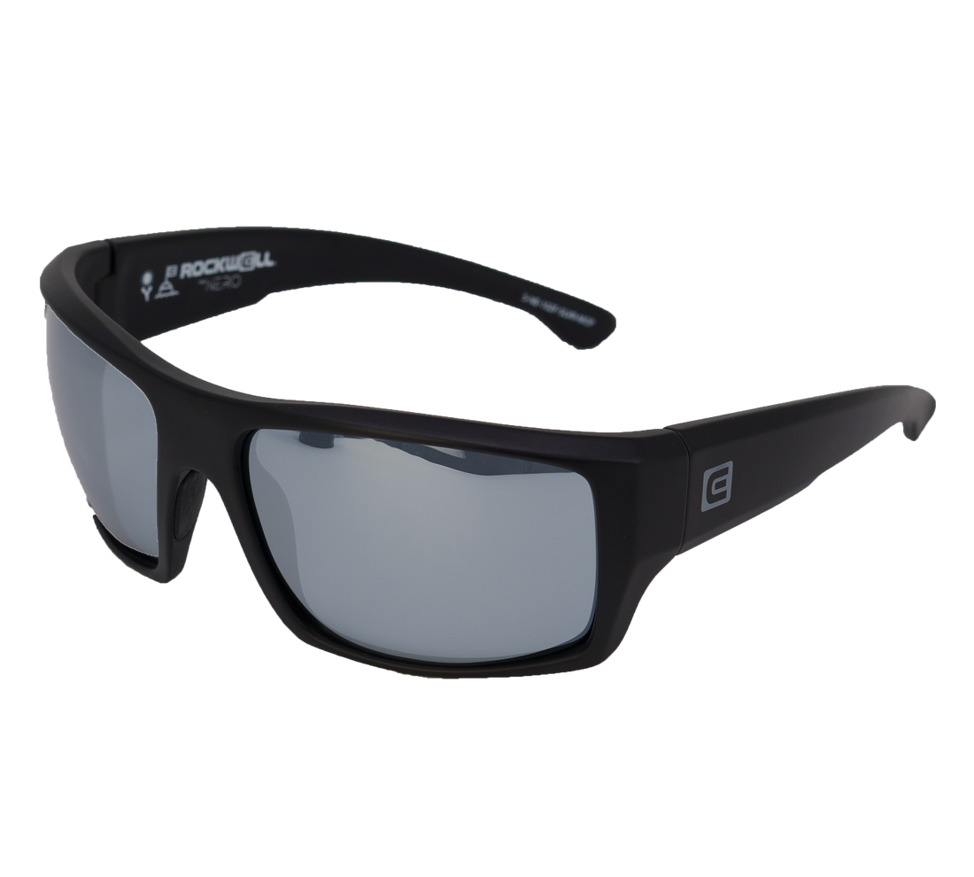 Nero Black Frame Silver Lens side tilt angle
