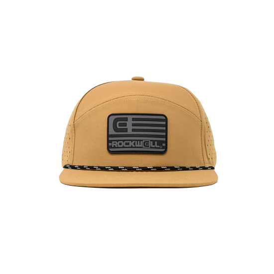 Rockwell 7 Panel Roped Black Flag Hat