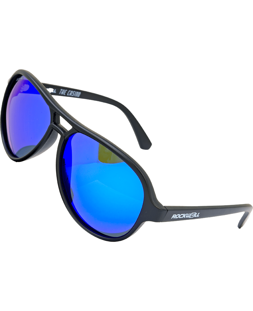 Casino (Black/Blue Mirror Polarized Lens)