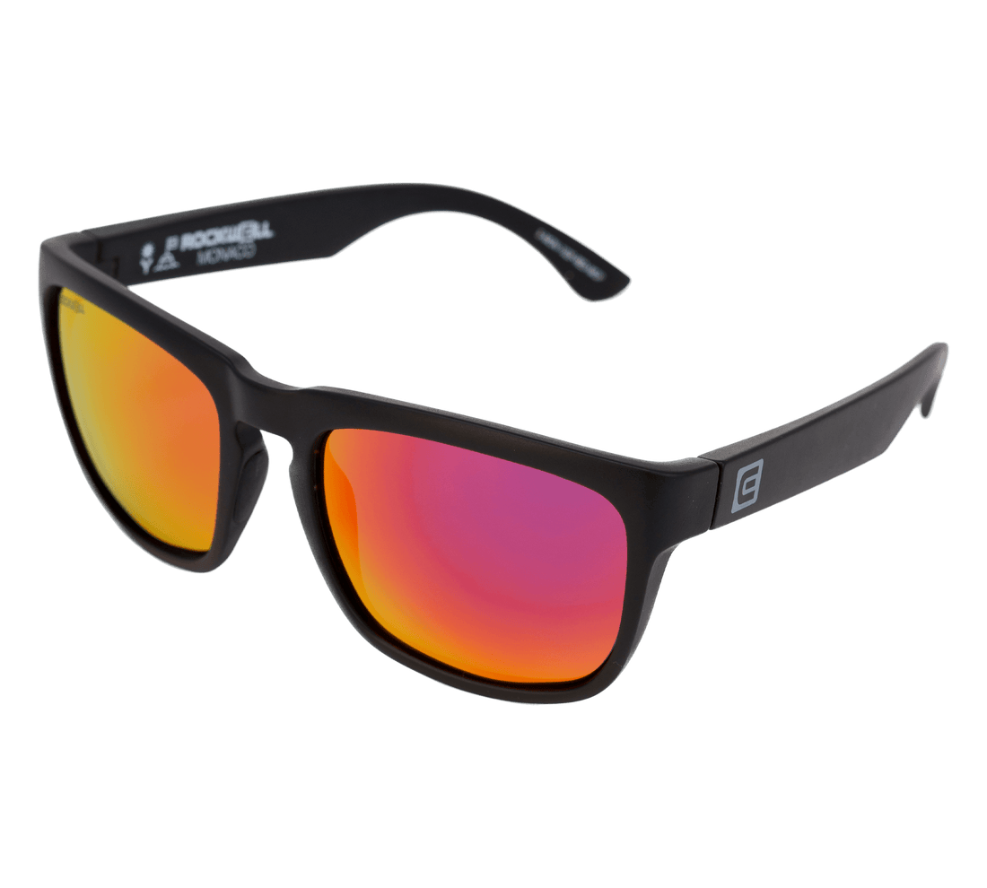 Monaco Black Frame Red Lens side tilt angle