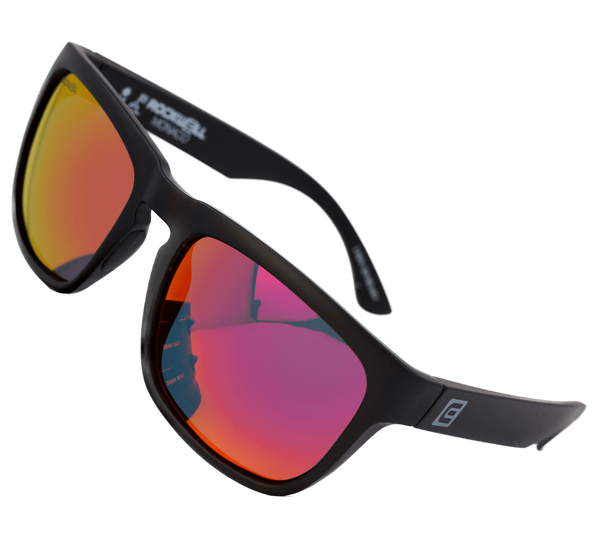 Monaco Black Frame Red Lens tilt angle