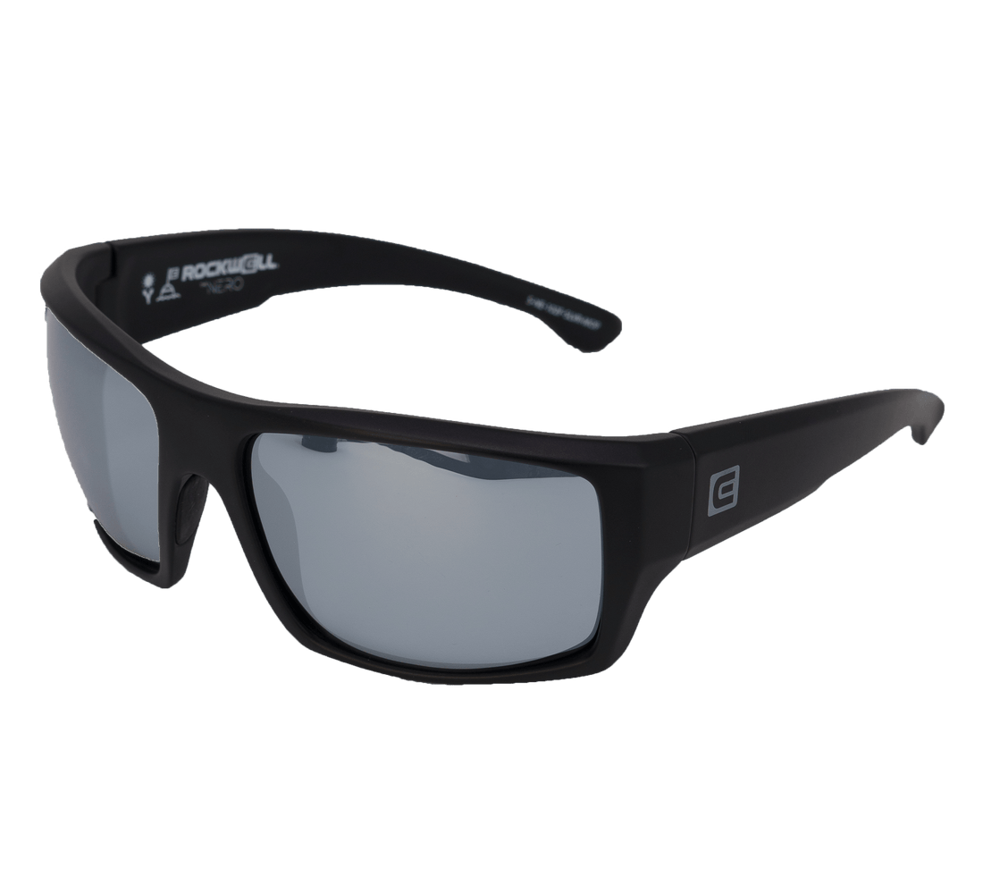 Nero Black Frame Silver Lens side tilt angle
