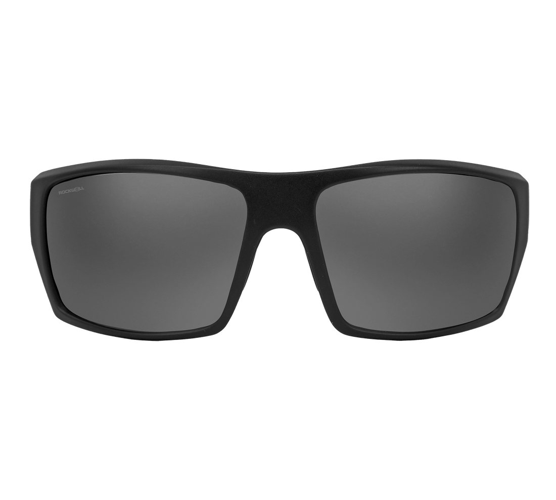 Nero Black Frame Silver Lens Front Angle