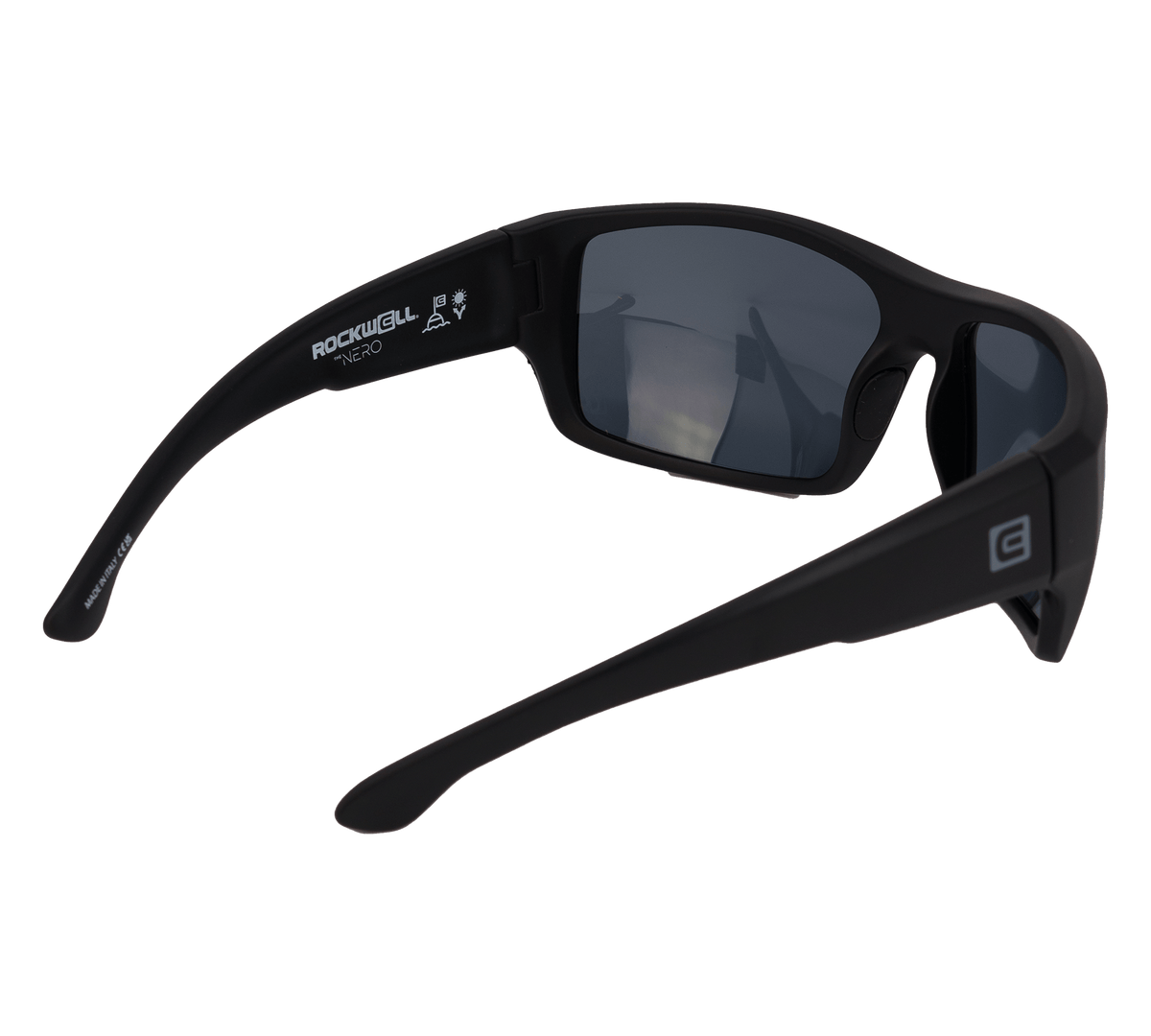 Nero Black Frame Silver Lens back side angle