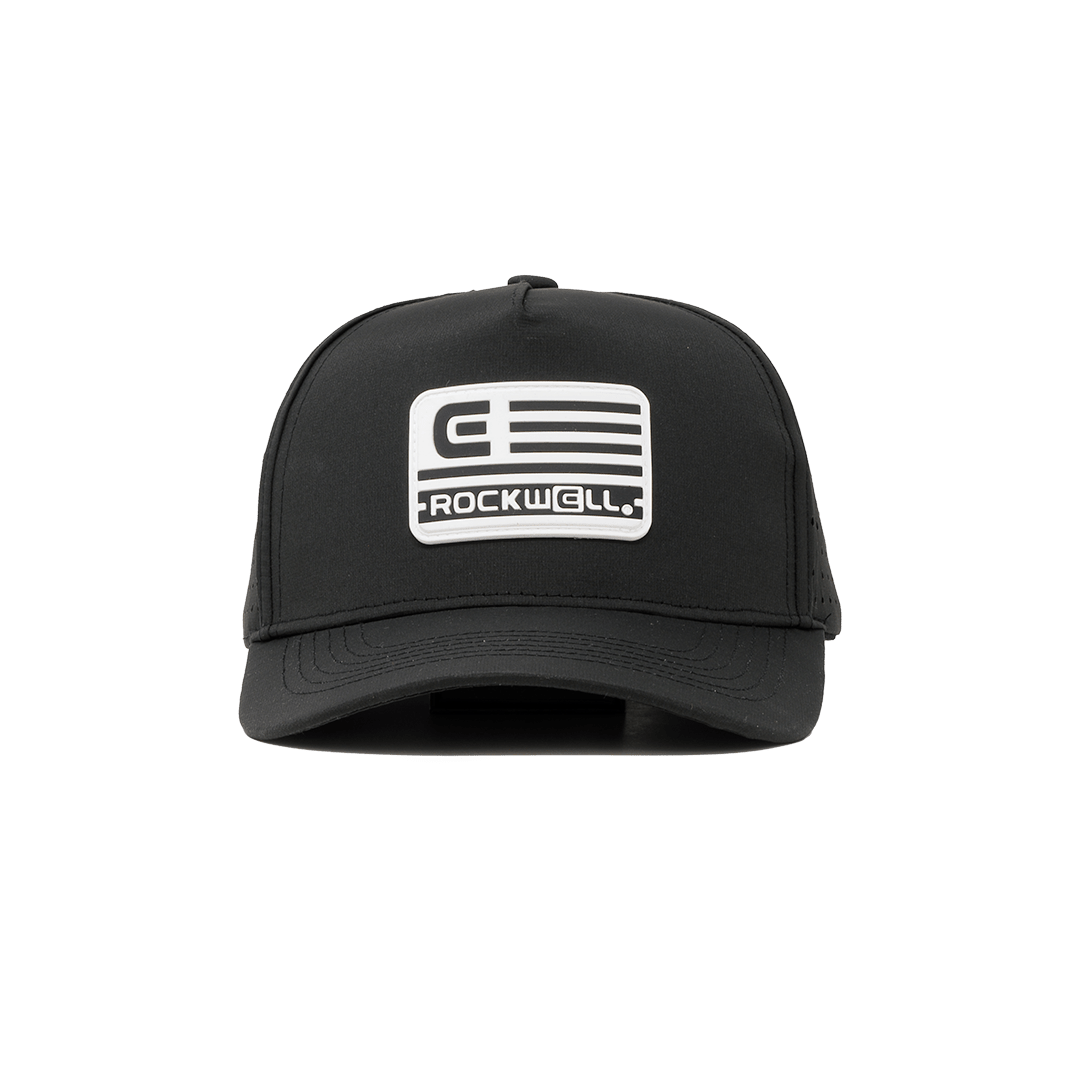 Rockwell 5-Panel Curve Brimmed White Flag Hat