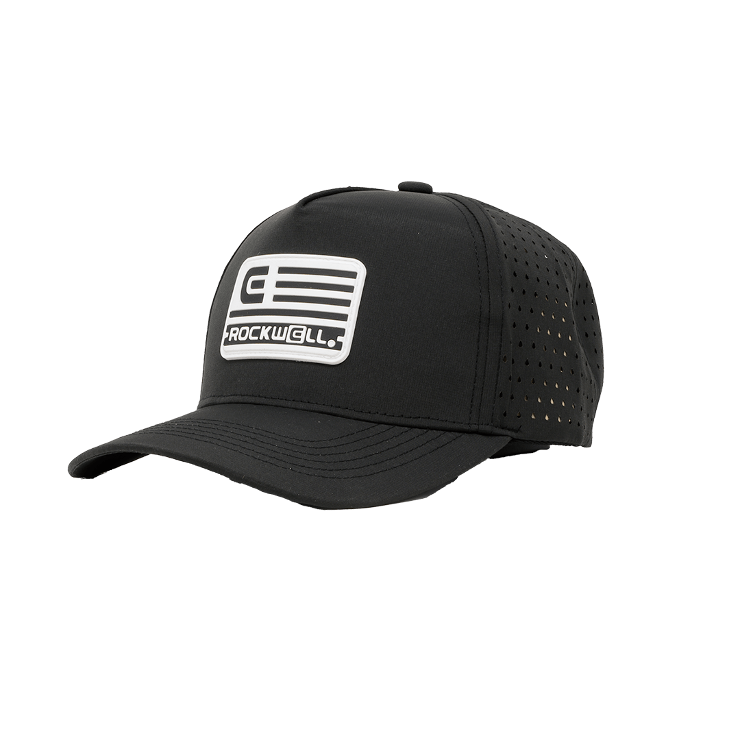 Rockwell 5-Panel Curve Brimmed White Flag Hat