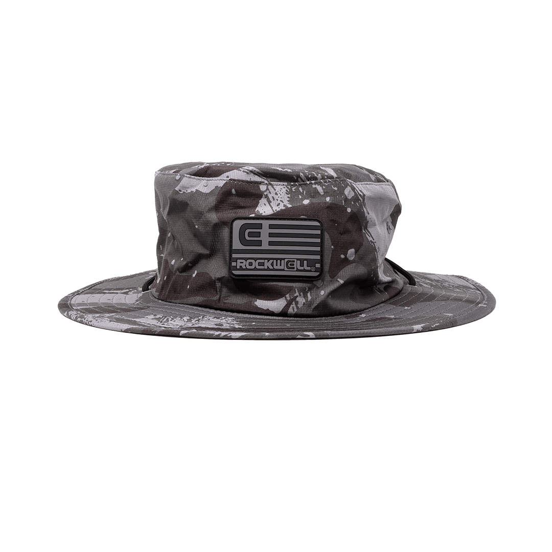 Rockwell Board Brimmed Black Flag Hat