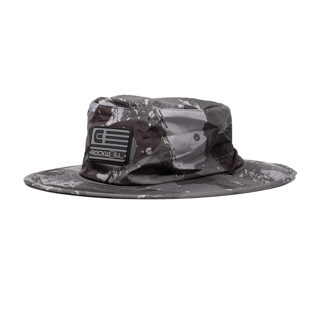 Rockwell Board Brimmed Black Flag Hat