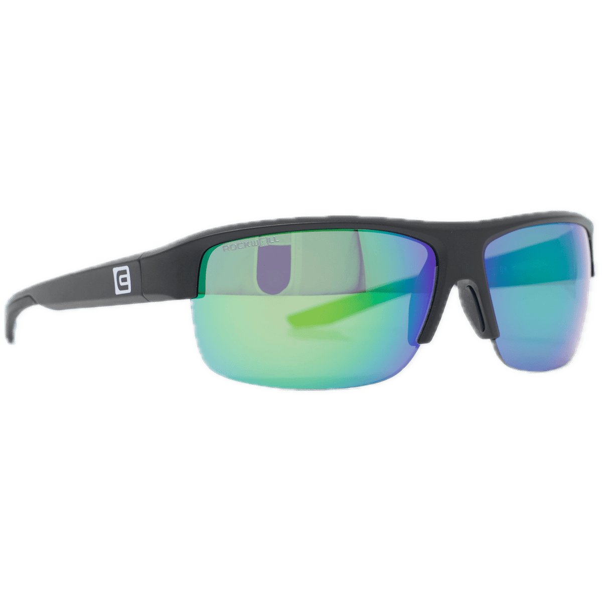 Side View of Venator Sunglasses with Green/Blue Gradient Lens