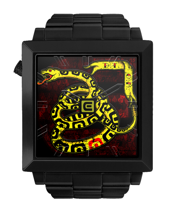 gunmetal 50 square with don't tread on me edition dial