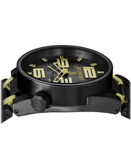 50mm Ricky James Edition Black/Gold Luxury Watch by Rockwell Time 50mm Ricky James Edition Black/Gold Luxury Watch by Rockwell Time