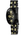 Ricky James perseverance edition black 50 round watch with gold accents and gold inner links