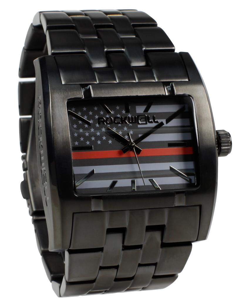 Apostle Thin Red Line Edition Phantom Black Analog Watch by Rockwell Time