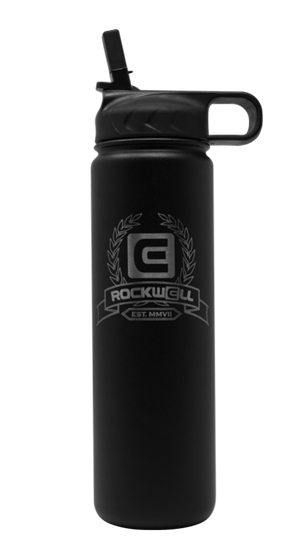 Rockwell Warrior Flask - Double Walled - Stainless Steel Flask - (BLACK)